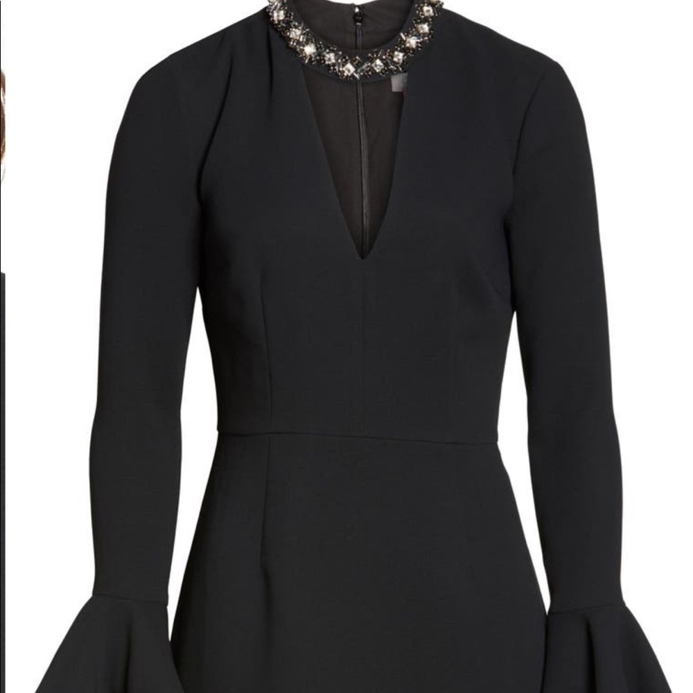 Vince Camuto black long sleeve dress